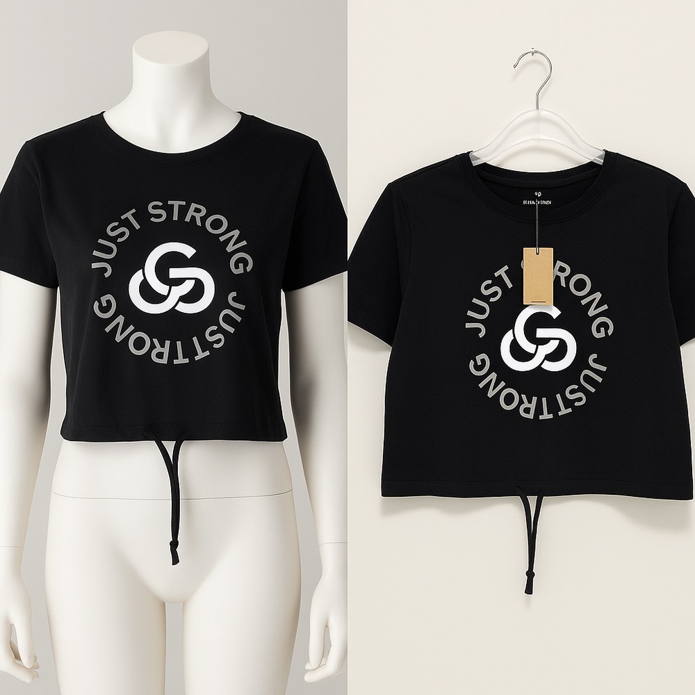 Cropped Stamp Graphic Tee
